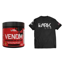 Kit Pré Treino Venom 300g  Pre Workout + Camiseta Caveira Dry-Fit 2.0