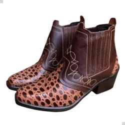 Bota Country Texana Varias Cores Cowboy Vaquejada Couro Legitimo Botina Masculina Feminina Unissex Salto Carrapeta 3736