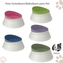 Pote Pesado Comedouro ou Bebedouro Pet - Tigela Pesada - Cachorro/Gato - P/M/G - Família Estimação