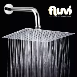 Ducha Chuveiro Banheiro Dourado/Preto/Cromado 20x20 cm Material Inox 304/201 Redondo / Quadrado