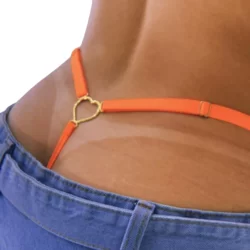 Calcinha Fio Dental Com Pingente De Coração Sensual Sexy