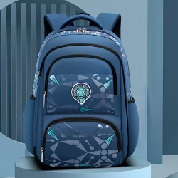 Mochila escolar Grande masculina unissex nylon impermeável alça de costas larga proteção