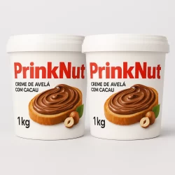2 POTES DO CREME DE AVELÃ PRINKNUT POTES DE 1KG CADA