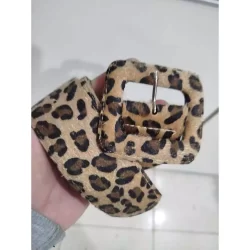 Cinto quadrado animal print