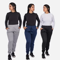 Calça Moletom Feminina Pelúciada Estilo Jogger