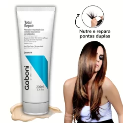 Leave-in 10 em 1 Hidratação e Proteção Térmica com Filtro Solar Total Repair 200ml Gaboni