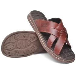 Sandália de couro masculino chinelo couro masculino NOVIDADE oferta Kapsshoes