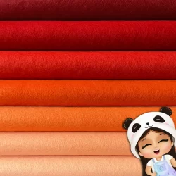 Feltro Vermelho/Laranja/Salmão Santa Fé 50x70cm ❤️ Corte por Unidade | TONS QUENTES