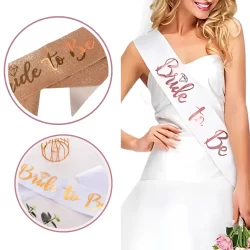 Faixa Corporal Bride to Be Noiva Despedida de Solteira Festa Chá de Lingerie Comemoração Noivado