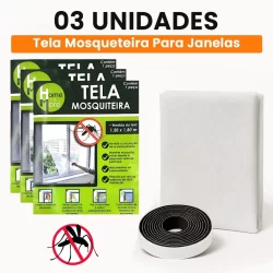Kit Telas Mosquiteiro 150x180cm Velcro Adesivo Anti Inseto