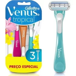 Aparelho de Depilar Gillette Venus Tropical  Kit Com 3 Unidades