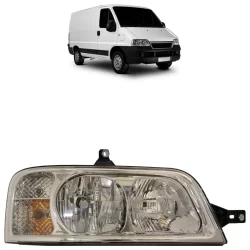 Farol Ducato 2005 2006 2007 2008 2009 2010 2011 2012 2013 2014 2015 2016 Máscara Cromada Foco Duplo
