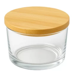 Kit 48 Potes de Vidros 150ml para Vela Tampa Madeira Nadir Lembrancinhas Multiuso