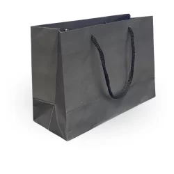 Sacola de Papel - Horizontal - M - Preto pacote c/ 20 Unidades