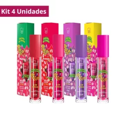 Kit 04 Unidades Lip Gloss Hidratante Labial Babasoul Soul Cosméticos