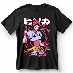 Camisa Hisoka Morow Hunter x Hunter Blusa Camiseta de Animes 100% Algodão