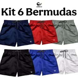 KIT 6 Bermuda Masculina Academia Short Treino Masculino hs