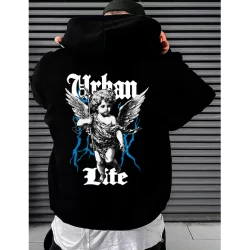 Blusa Moletom Masculina Streetwear Angel 03 Urban life Jaqueta Estampada Inverno