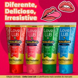 Kit Lubrificante Bubbalove Beijável Love Lub Sabor Corporal Para Sexo Vaginal Anal Neutro / Hot
