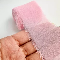 Fita chiffon artesanal 5 metros, para casamento, decoração, caixa de padrinhos e convites de casamento