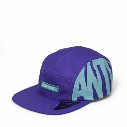 Boné Five Panel Kemp Roxo Vermelho Branco Bandeirinha USA Aba Reta