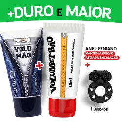 Volumetrão + Anel Peniano Vibrador + Volumetrao Incha Penis Retarda Ejaculação Mais volume e Rigidez SEX SHOP