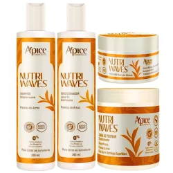 Kit Apse Nutri Waves Todas as Curvaturas - Apice 4 Itens