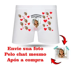 Cueca Box Personalizada com Foto Namorados, Casados.