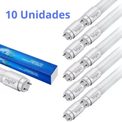 Elgin Kit Lâmpada Led 10w T8 Tubular 60cm Bco Frio 6500k Cor Da Luz Branco-frio 127/220v