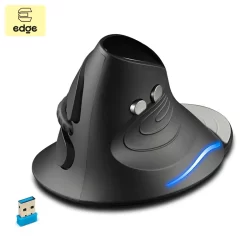 2.4GHz sem fio mouse vertical, 6 botões com luz RGB, 1600 DPI ajustável, para computadores e laptops