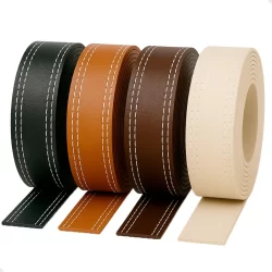 Rolo Couro Sintético 3cm 20m Costura Dupla Premium Artesanato