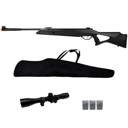 Carabina de Pressão R1000 5.5mm Pistão Nitro 60 kg - SAG + Luneta 4x32 + Capa + 3 Chumbos