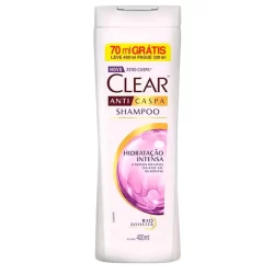 Shampoo Anticaspa Clear Hidrataçao Intensa Leve 400 ML Pague 330 ML