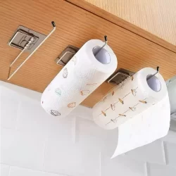 Porta Papel Toalha Suporte em Inox com Adesivo Para Cozinha
