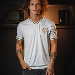 Camisa Internacional Retrô Gold Branca Masculina