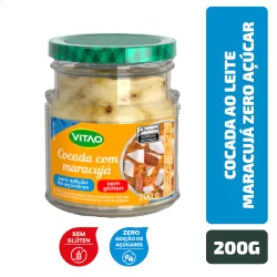 Cocada Ao Leite Maracujá Zero Açúcar Vitao 200 g