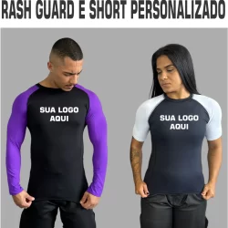 RASH GUARD E SHORT PERSONALIZADO - PP P M G GG G1 G2 G3
