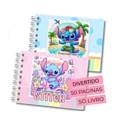 Livro de Colorir Stitch - Desenho e Pintura Tipo BobGuds - 50 paginas Papel Grosso SUPER DIVERTIDO!