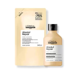 Kit L'Oréal - Shampoo 300ml e Refil 240ml AbsolutRepair Gold