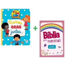 Kit 2 Livros Infantil 3 Palavrinhas Vamos orar juntos + Bíblia para Meninas | Ciranda Cultural