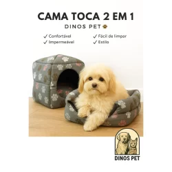 Cama Toca Iglu 2 em 1 para Cachorro e Gato Pet