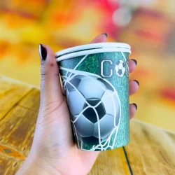 10~60 COPO DE PAPEL FUTEBOL GOL  270ML (SILVER)