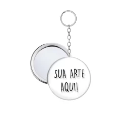 20 Espelho Chaveiro Personalizado Seu Tema