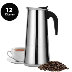 Maquina de Café Cafeteira Italiana 12 Xicaras Expresso Moka