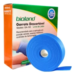 Garrote Descartável Azul 25 Unidades Sem Latex Reforçado