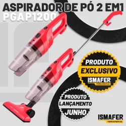 Aspirador De Pó Power Sweep 1200w 2 Em 1 Vermelho Gradiente