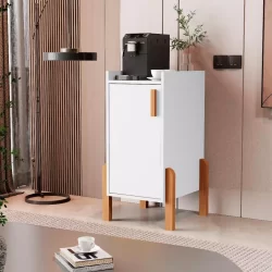 Armário de Cozinha Buffet com Bancada Cantinho Café e Bebedor com 1 Porta Poseidon.