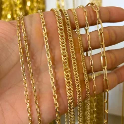 Cordão Corrente Colar 100% Moeda Antiga Fina Cadeado