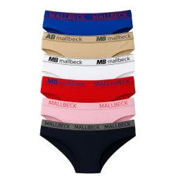 Kit Com 10 Calcinha Microfibra Mallbeck Elastico Exposto Adulto