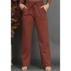 Calça de moletom feminina pantalona bem grosa